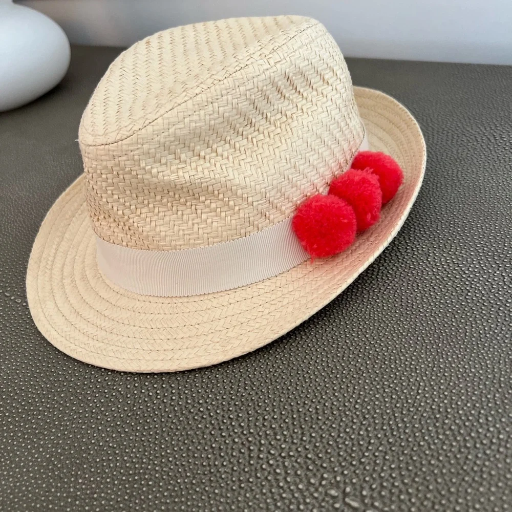 Shade critters girls fedora 2t-4/5 with Pink Pom Poms
